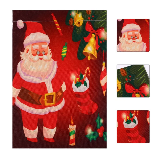Xmas Double Sided Flags Christmas Party Supplies Garden Banner Decorate