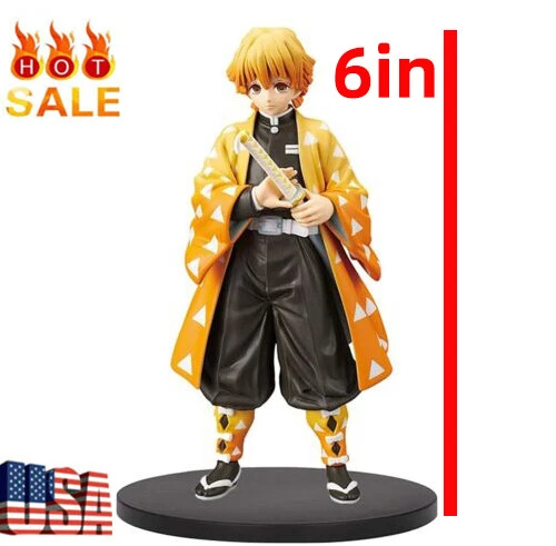 6"Kimetsu no Yaiba Agatsuma Zenitsu Toy  Anime Demon Slayer PVC Action Figure US