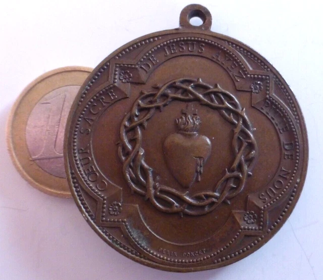 Médaille - Jésus, Marie et enfant - França – Numista
