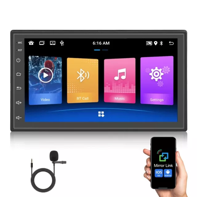 7"  2 DIN Autoradio Android 13 mirror link Bluetooth FM RDS Touchscreen 2+32GB