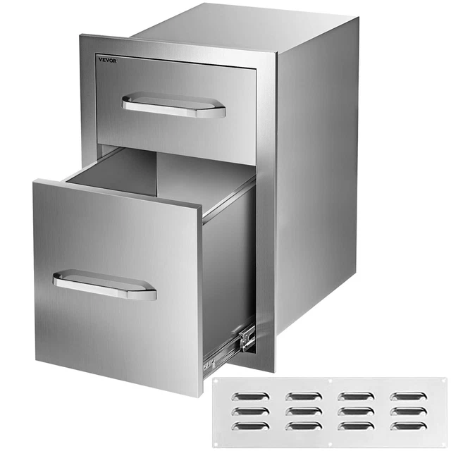 BBQ Island / Outdoor Kitchen Drawer 13X20.4" Stainless Steel Narrow Trash Drawer