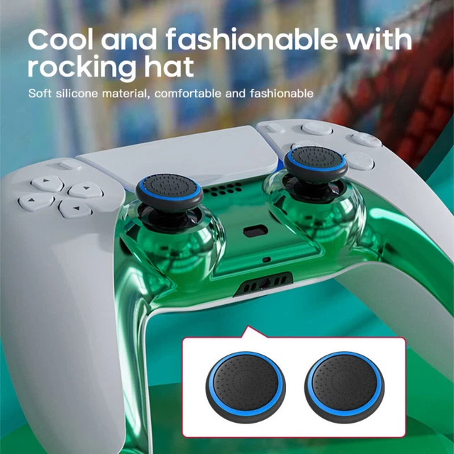 EXtremeRate Tasti Ricambio Per Ps5 Controller,Pulsanti Frontali D-pad Per Ps5 Joystick Con Simboli Ridisegnati Personalizzati-Carminio&Nero - Foto 2