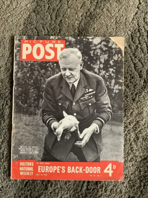 Picture Post July 10 1943 Arthur Harris Bomber Command Lancaster WwII RAF 40s
