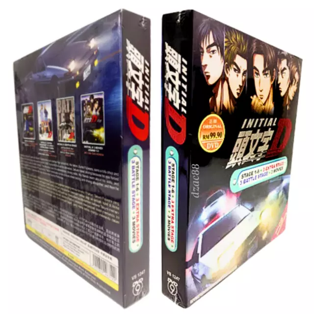 INITIAL D Stage 1-6 + 3 Movies Complete Series DVD English Subtitled Region  Free