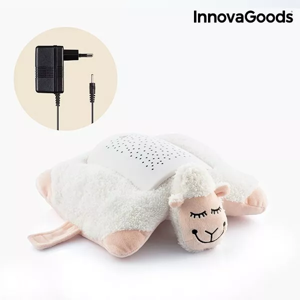 Peluche veilleuse mouton avec projecteur d'étoiles en lumière LED - Peluche ani 3