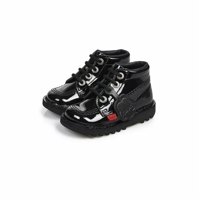 Kickers Kick Hi Classic Infant Patent Black UK 5-12