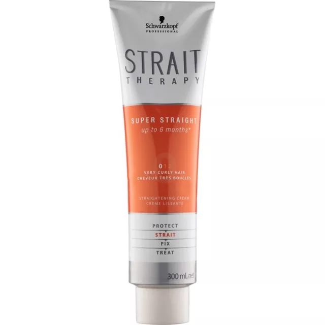 Schwarzkopf Strait Therapy Super Straight 0 Crème Redressage curly 300ml