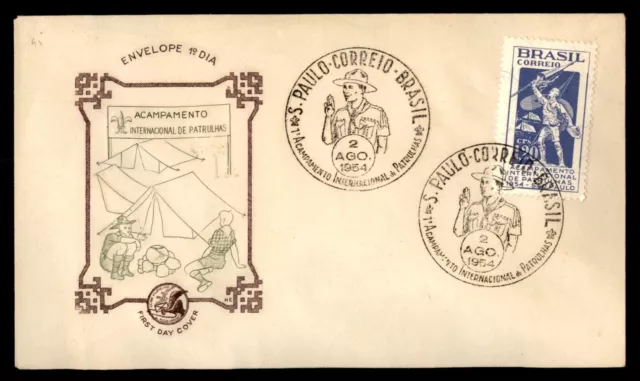 MayfairStamps Brazil FDC 1954 International Boy Scout Camp First Day Cover aag_5