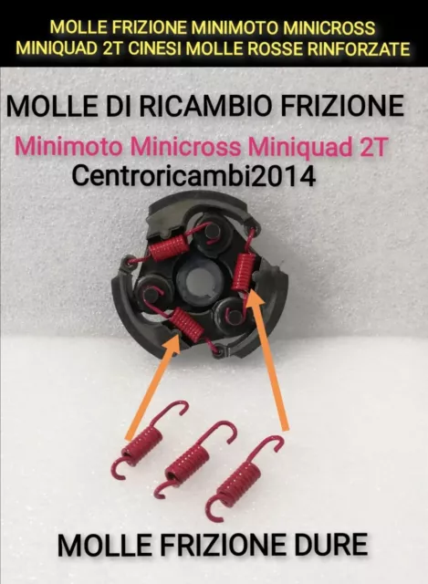 Molle Frizione Minimoto Minicross Miniquad 2T Cinesi Molle Rosse Rinforzate Dure