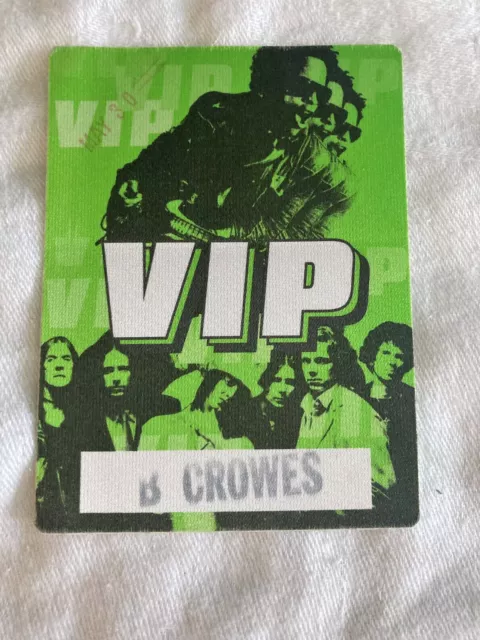 The Black Crowes &  Lenny Kravitz Backstage Pass Perfect Condition 1999 Green