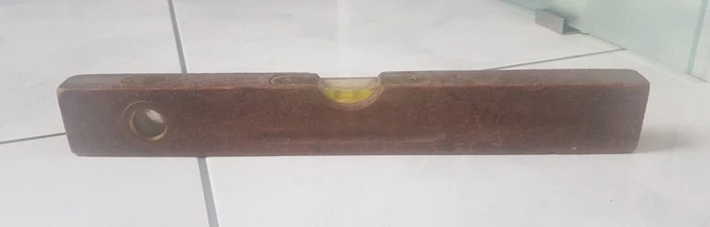 alte Wasserwaage  40 cm Holz Deko Berufe Werkzeug Zimmermann Bau Maurer