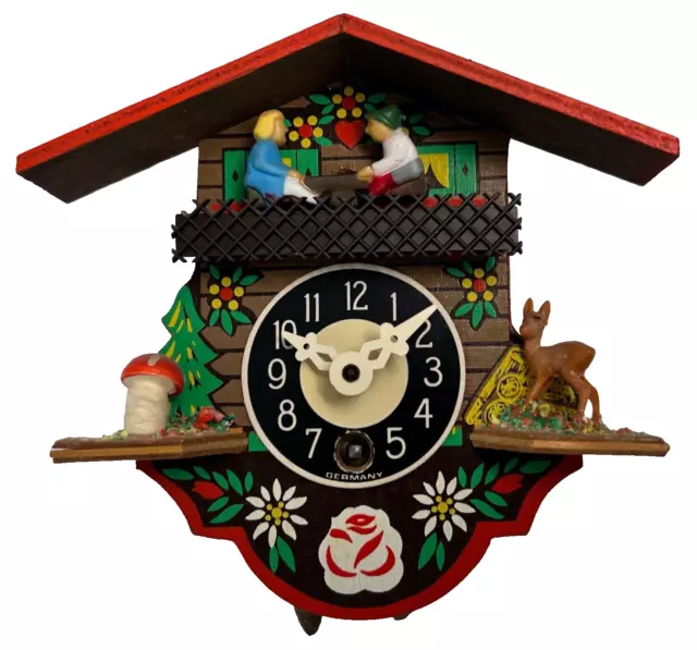 Vintage J. Engstler Miniature Cuckoo Clock Made in Germany