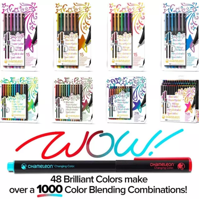 NEW! Chameleon Colour Blending Fineliner Pens Art Markers Fine Liners Fineliners