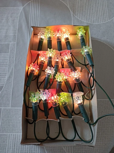 Guirlande Électrique Vintage Noël - 50 Lampes Clignotantes - Multicolore - Intérieur
