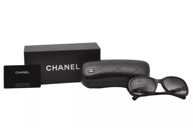 Authentic CHANEL Vintage Sunglasses CoCo Mark Plastic 5286-A Black Box 6955I