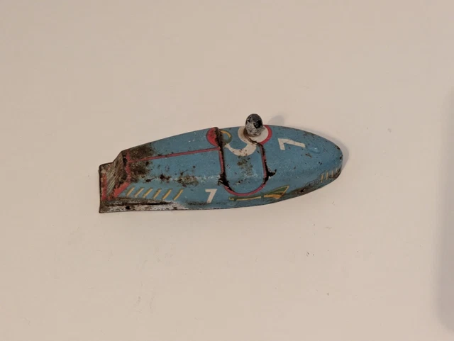 jouet ancien cr no jep tres rare canot vedette hors bord 36cm mecanique c.1950