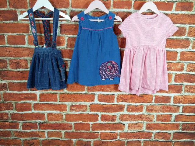 Baby Girl Bundle Age 18-24 Months Next Jojo Maman Pinafore Dress Denim Cord 92Cm