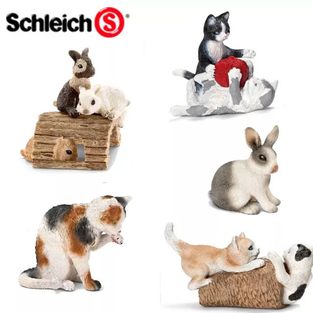 SCHLEICH World of Nature Farm Life CATS KITTENS RABBITS Choice of 13 with Tags