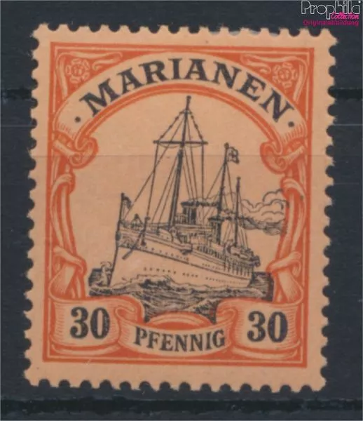 Marianas (German. Colony) 12 with hinge 1901 Ship Imperial Yacht Hohen (9898666