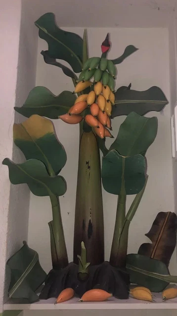 BANANENSTAUDE DEKO HOLZ Bananen Holzpflanze Kunstbaum xxl Bananendeko  Staude EUR 51,00 - PicClick DE