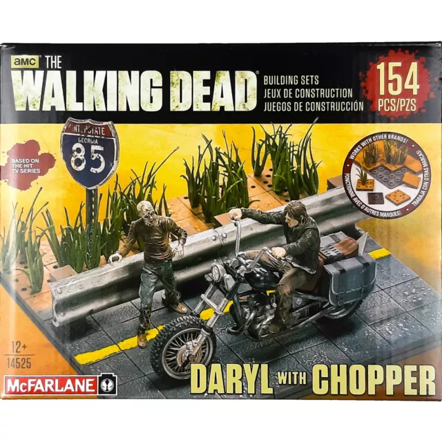 McFarlane Toys The Walking Dead Daryl Dixon With Chopper 154 Piece Building Set