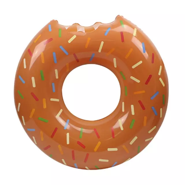 MEGA Schwimmring Schwimmreifen DONUT mit BISS ca Ø 120 Planschbecken Pool braun