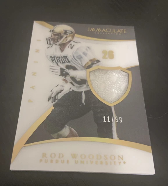 2015 PANINI IMMACULATE ROD WORN PATCH RELIC #’d /99 Purdue Steelers HOF