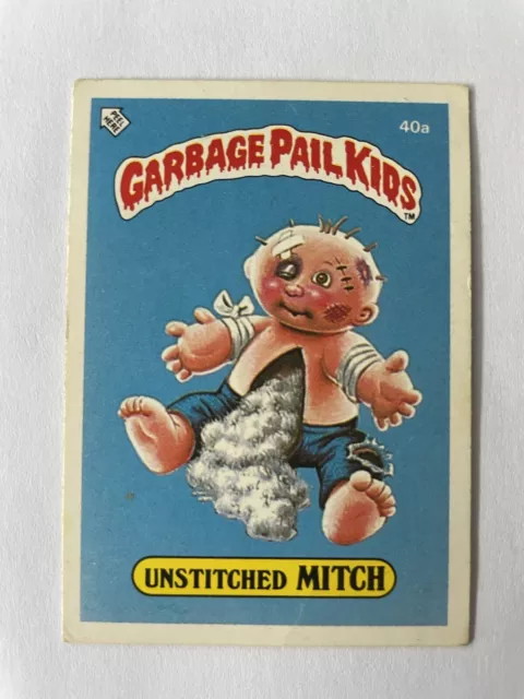Carte Garbage Pail Kids TOPPS Les Crados GPK 1985 UNSTITCHED MITCH 40a
