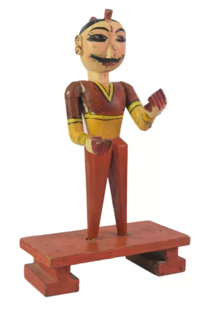 Hand Painted Wooden Isar Man Figure Beautiful Gangaur Festive Decor Idol i71-666