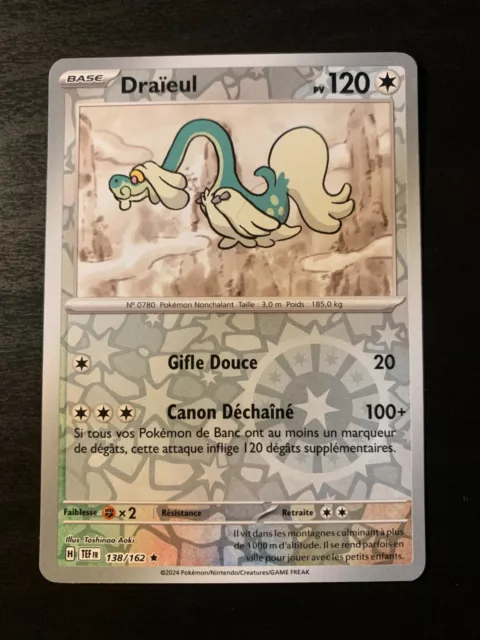 Carte Pokémon REVERSE Draïeul 138/162 TEF Forces Temporelles FR NEUF