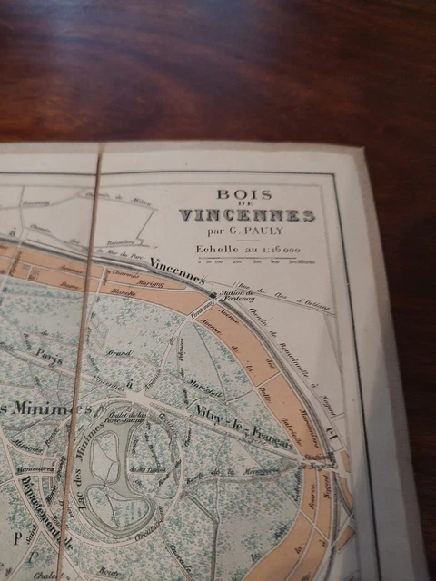 CARTE ANCIENNE PARIS ET ENVIRONS Stock Photo