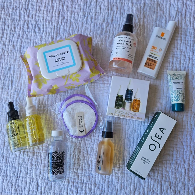 Lote de muestra de aceites faciales naturales para el cuidado de la piel Beauty Box