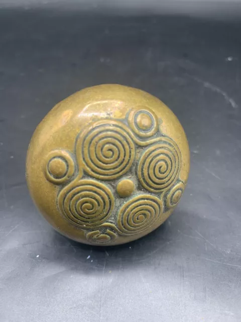 Antique Single Brass/Bronze Swirl Bubble  Doorknob Hardware