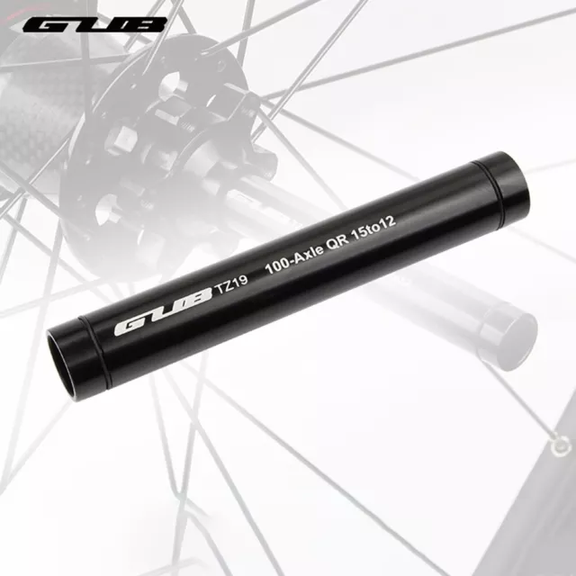 Enhanced Performance Black Aluminum Alloy Thru Axle Adapter 15mm to 12mm