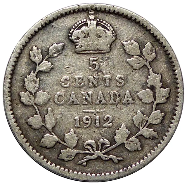 CANADA 5 Cents 1912