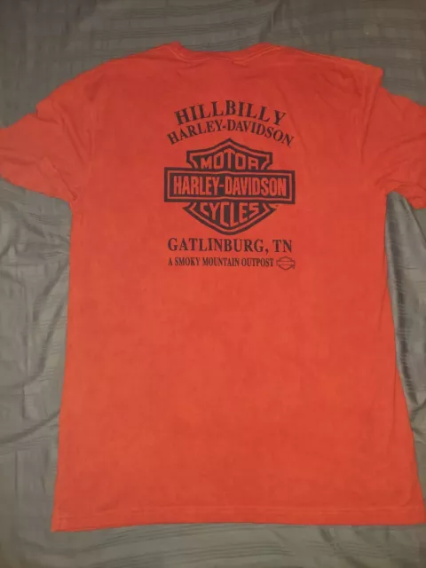 HARLEY DAVIDSON 2018 Hillbilly Smoky Mountain Gatlinburg Orange T Shirt ...