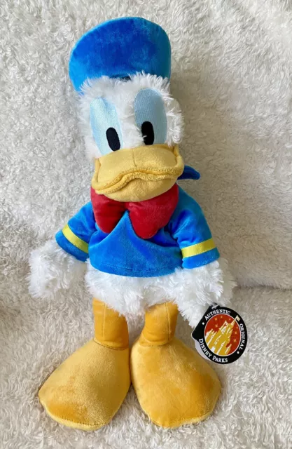 Walt Disney World Original Donald Duck Sailor Outfit Soft Fluffy Plush 15" NWT