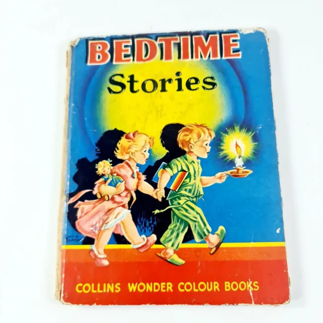 Bedtime Stories Collins Wonder Colour Books (1950s Hardcover) Vintage Children’s