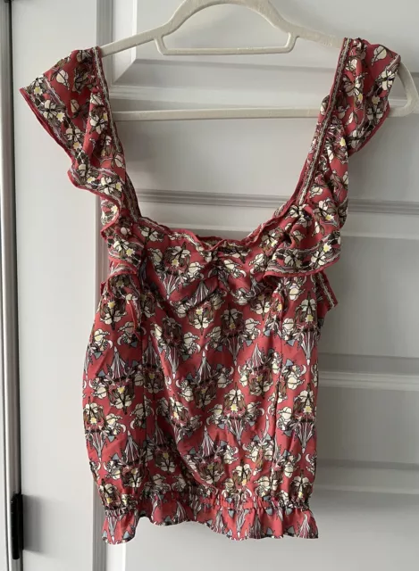 Max Studio Woman's Floral Top Blouse Size Large sleeveless NWT