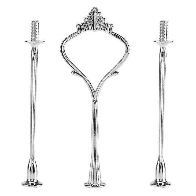 (3 Rangs Crown Silver)Supports Pour Plateaux à Gâteaux à Plusieurs étages QC