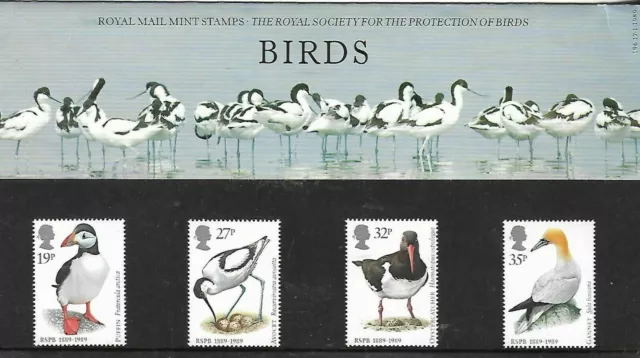 Gb -1989 -''Birds'' Sg1419/22 - Mnh -Presentation Pack 196