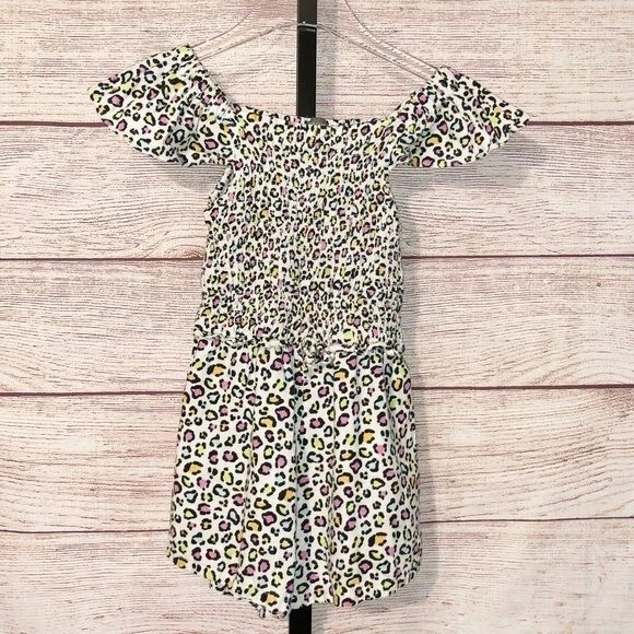 Vince Camuto Girls Multi-Color Leopard Print Romper Size 12