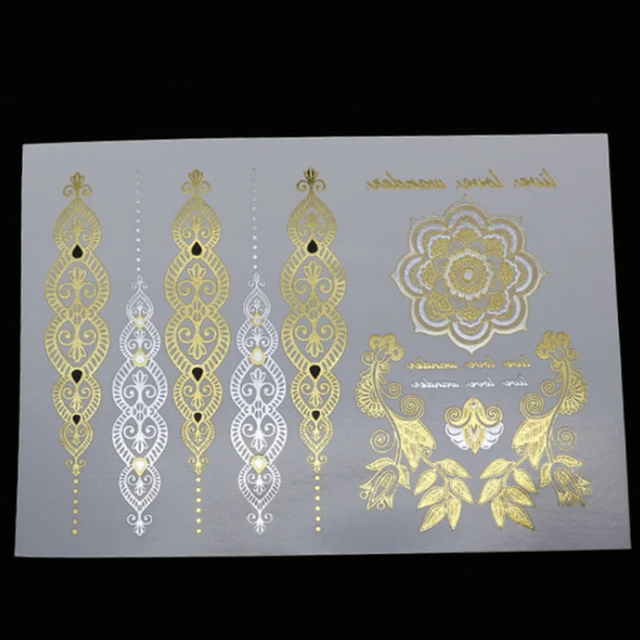 Women Flash Waterproof Sticker Transfer Temporary Tattoo Body Art Sticker