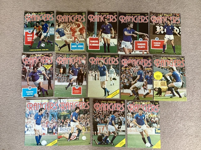 14 Glasgow Rangers 1980-1981 Season Home Football Programmes
