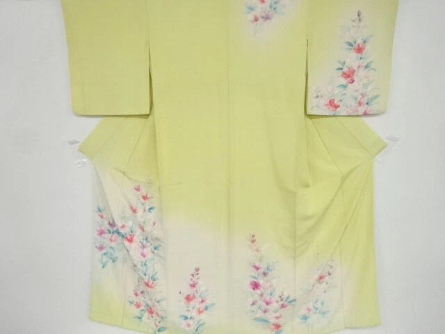 42350# Japanese Kimono / Antique Kimono / Floral Plants