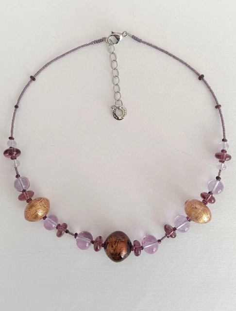 Collana Girocollo Perle Boemia - Argento 925 Con Perline Colorate 2.5mm - Foto 8