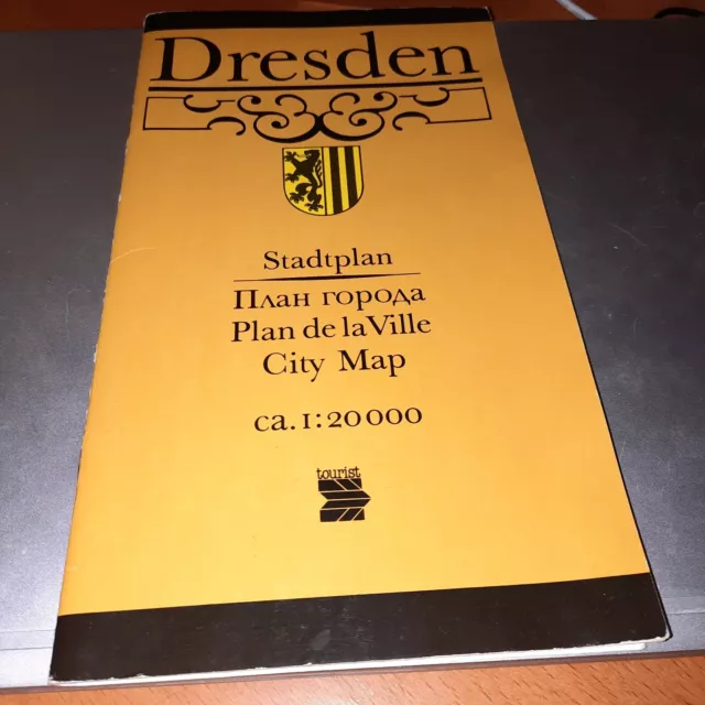 DDR Stadtplan Dresden Maßstab 1:20.000 VEB Tourist Verlag