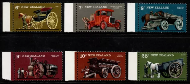 New Zealand 1976 Vintage Farm Transport Set Mnh With Selvedge