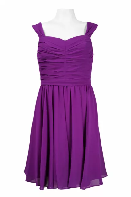 Ivy & Blu Ruched Bodice Party Dress w/ Sash Size 12 Violet Purple NWT $168