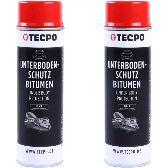 2x 500ml UNTERBODENSCHUTZ STEINSCHLAGSCHUTZ BITUMEN SPRAY SCHWARZ ROSTSCHUTZ UBS